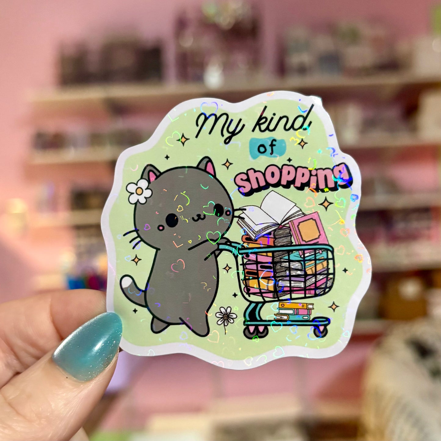 My Kind of Bookshopping Sticker