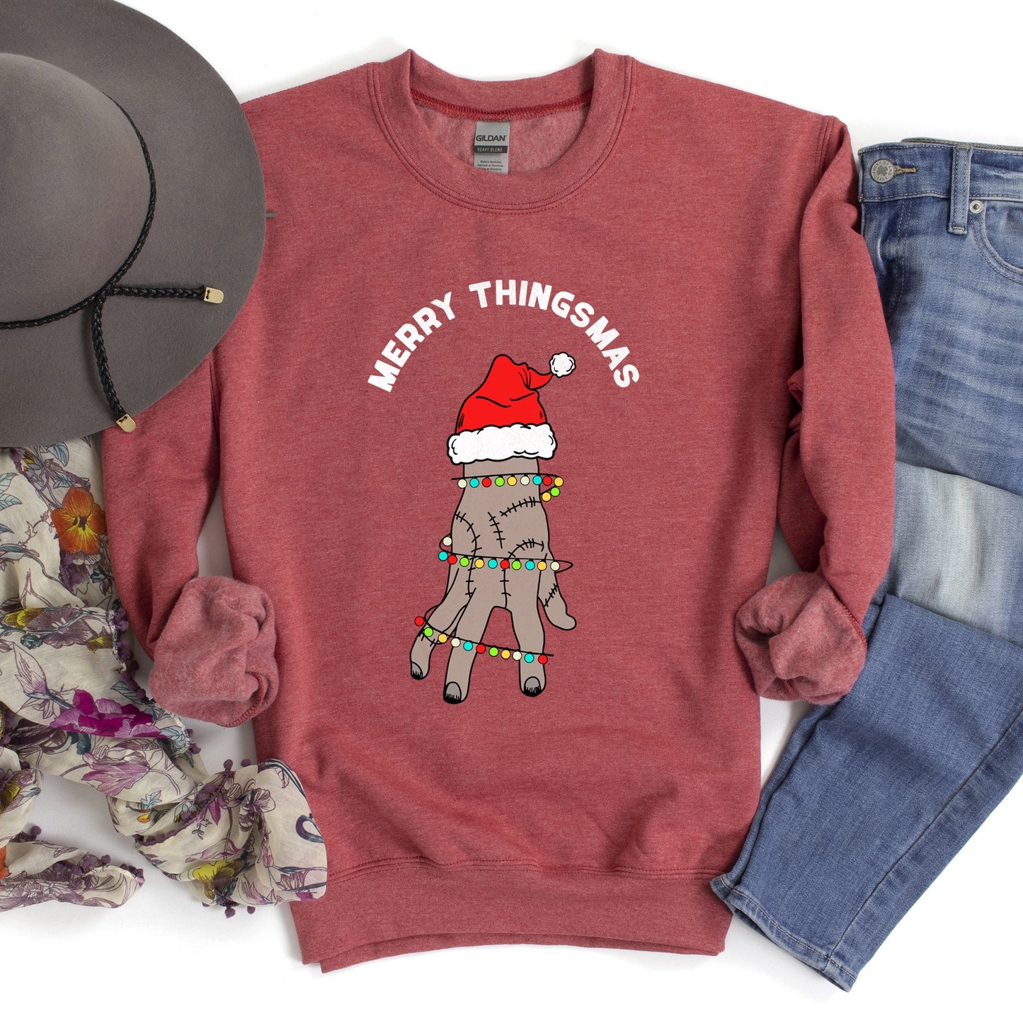 Merry Thingsmas, Wednesday Christmas Sweatshirt