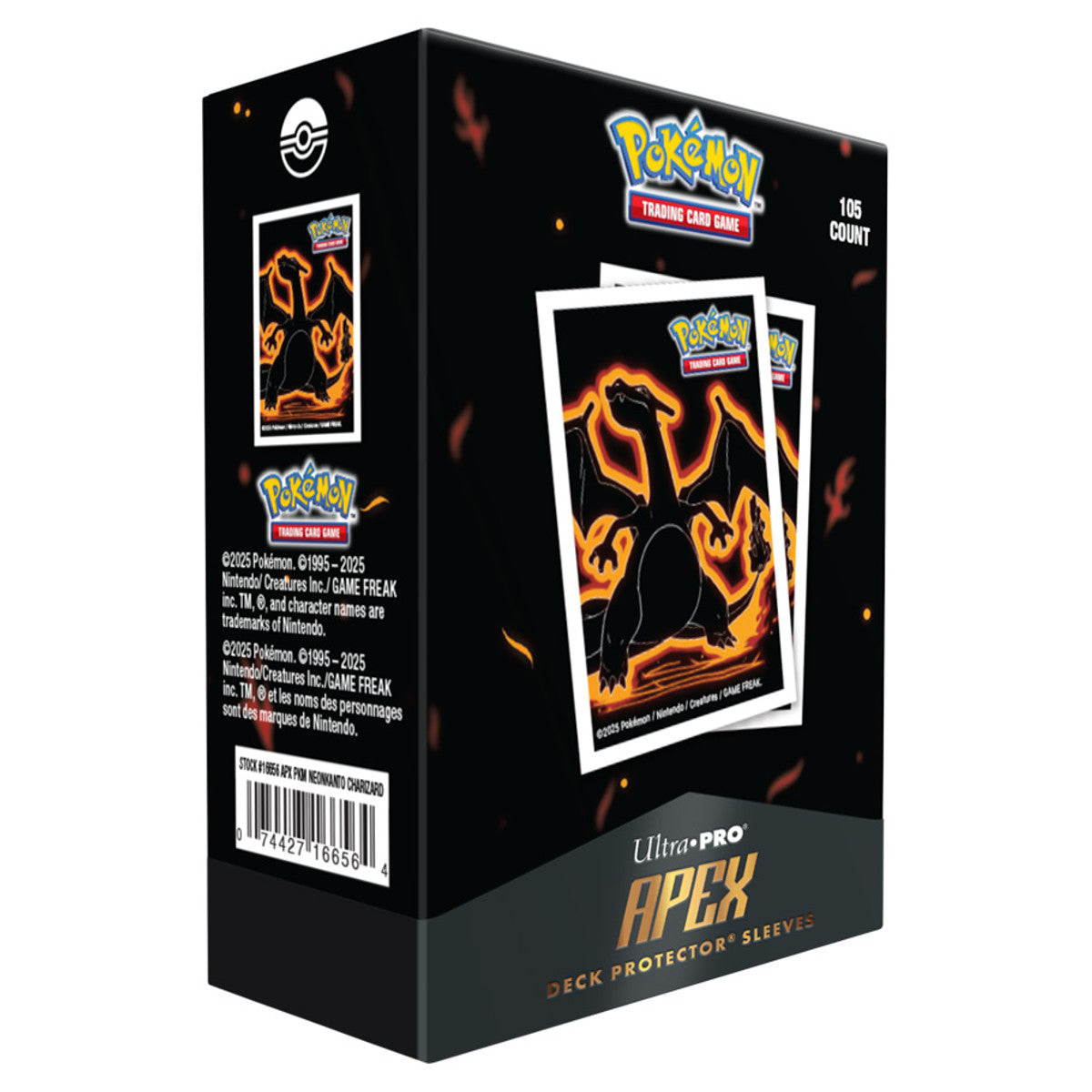 UItra Pro Deck Protector: Apex: Pokémon: Neon Kanto: Charizard (105)